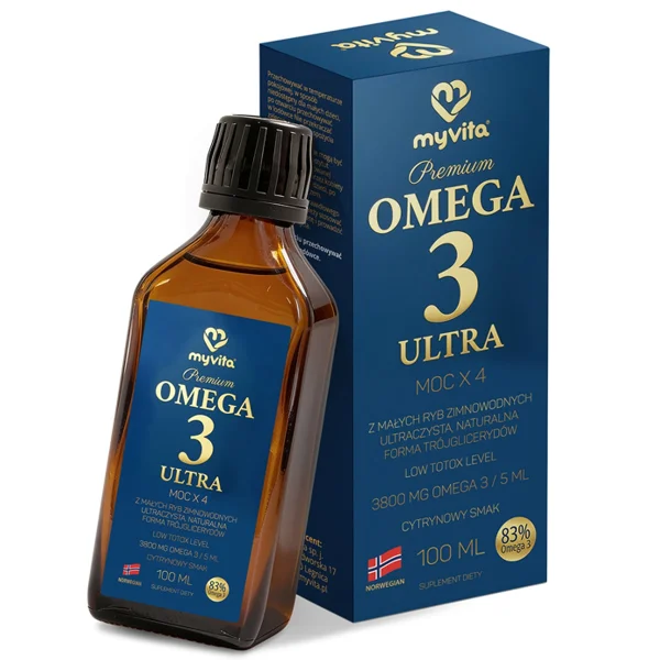MyVita Omega-3 Ultra, smak cytrynowy, 100 ml