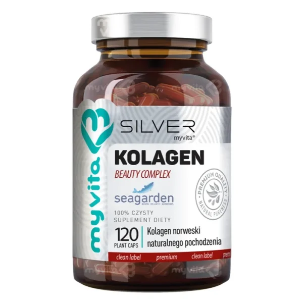 MyVita Silver Kolagen Beauty Complex, naturalny kolagen norweski, 120 kapsułek