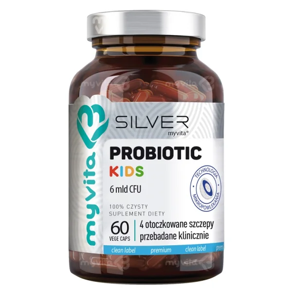MyVita Silver Probiotic Kids, od 1 roku, 60 kapsułek