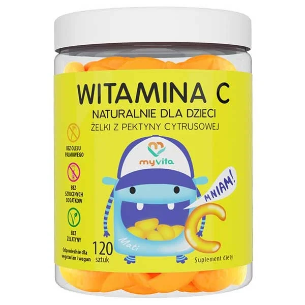 MyVita Witamina C, naturalne żelki dla dzieci, 120 sztuk