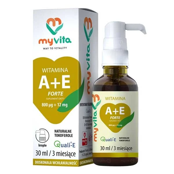 MyVita Witaminy A + E Forte, krople, 30 ml