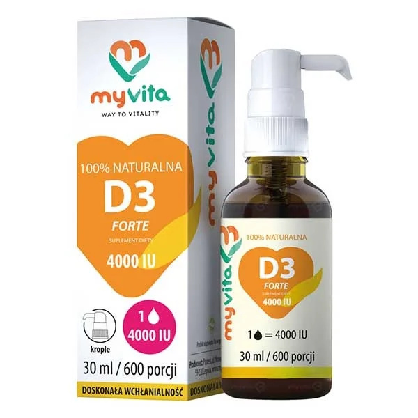 MyVita Witamina D3 4000 IU Forte, krople, 30 ml