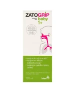 Zatogrip Baby 1+, Syrop o smaku malinowym dla dzieci powyżej 1 roku życia, 120 ml