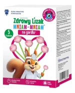 Zdrowy Lizak MniamMniam, (cytryna + malina + wiśnia + truskawka + ananas), 5 sztuk