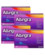Zestaw 4 x Allegra 120 mg, 20 tabletek powlekanych