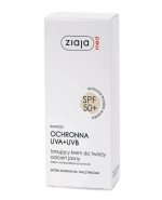 Ziaja Med Kuracja ochronna, tonujący krem do twarzy, skóra normalna i naczynkowa, odcień jasny, SPF50, 50 ml