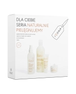 Zestaw Ziaja Naturalnie Pielęgnujemy, krem do twarzy na dzień i na noc, 50 ml skoncentrowane serum, 30 ml tonik do twarzy, 200 ml żel pod prysznic, 400 ml