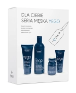 Zestaw Ziaja Yego, krem nawilżający dla mężczyzn, 50 ml + żel pod prysznic 3w1, 200 ml + balsam po goleniu, 300 ml + antyperspirant roll-on, Sport, 60 ml