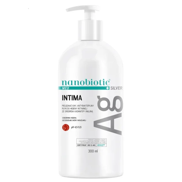 Nanobiotic Med Silver Intima, płyn do higieny intymnej, 500 ml