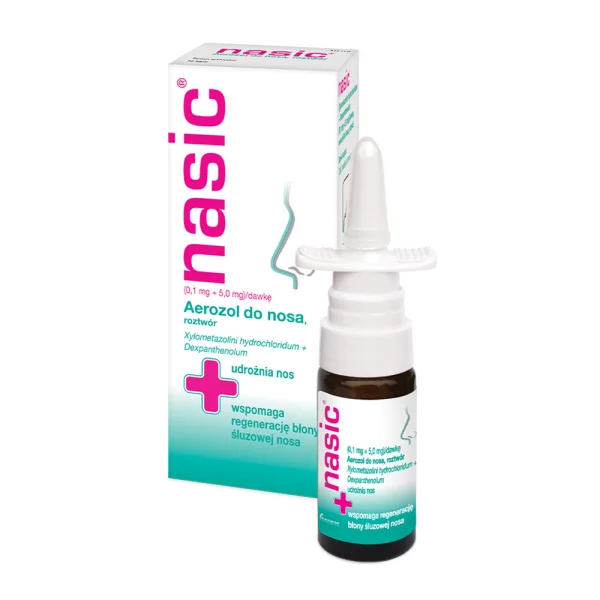 Nasic (0,1 mg + 5 mg)/dawkę, aerozol do nosa, 10 ml