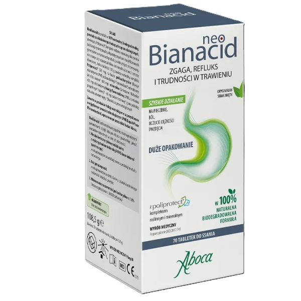 Neobianacid Nadkwaśność i Refluks, 70 tabletek do ssania