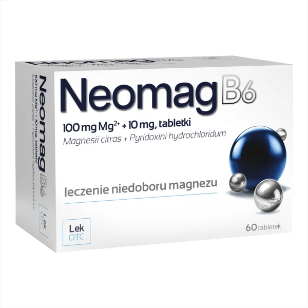 NeoMagB6 100 mg + 10 mg, 60 tabletek