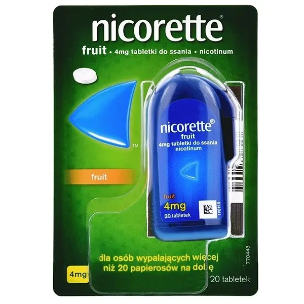 Nicorette Fruit 4 mg, 20 tabletek do ssania