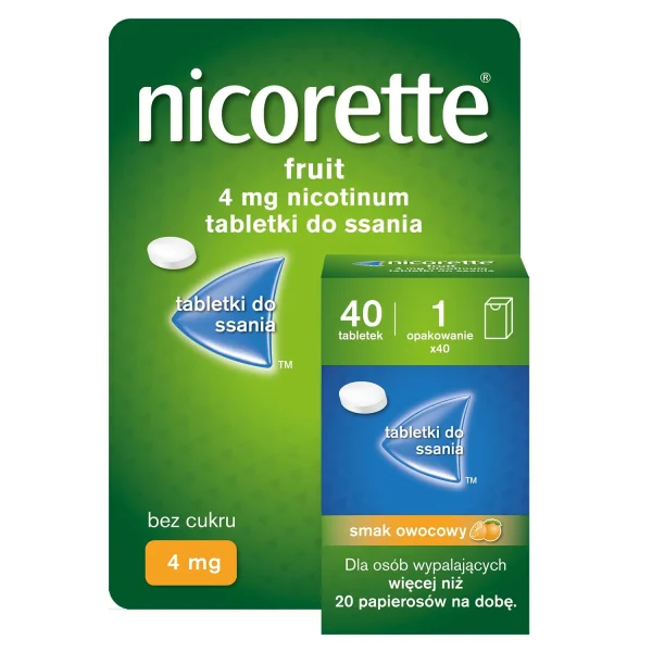 Nicorette Fruit 4 mg, 40 tabletek do ssania