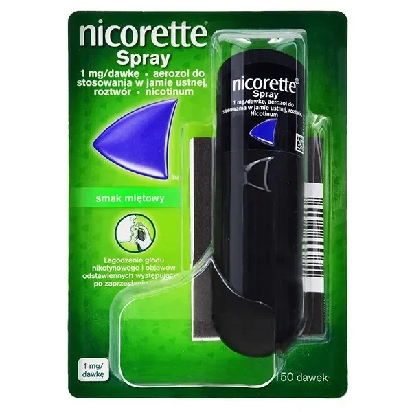 Nicorette Spray 1 mg/dawkę, aerozol do stosowania w jamie ustnej, 150 dawek