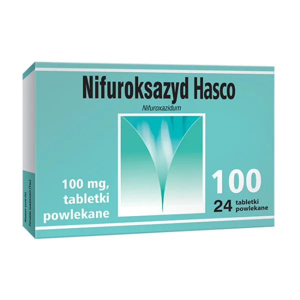 Nifuroksazyd Hasco-Lek 100 mg, 24 tabletki powlekane