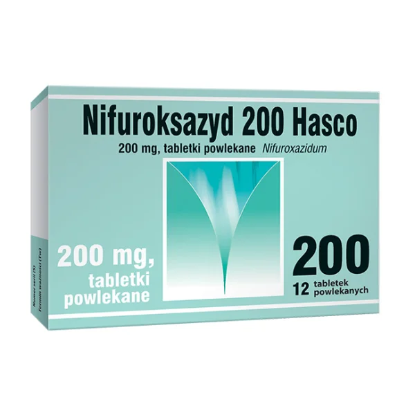 Nifuroksazyd Hasco-Lek 200 mg, 12 tabletek powlekane