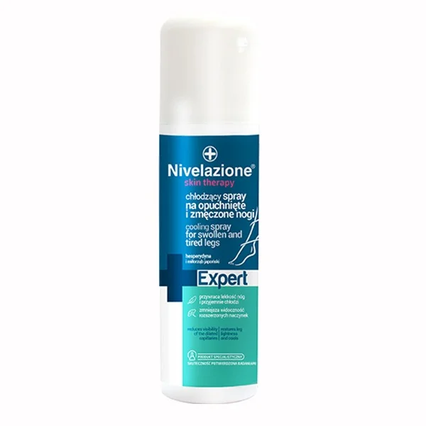 Nivelazione Skin Therapy Expert, chłodzący spray na opuchnięte i zmęczone nogi, 150 ml