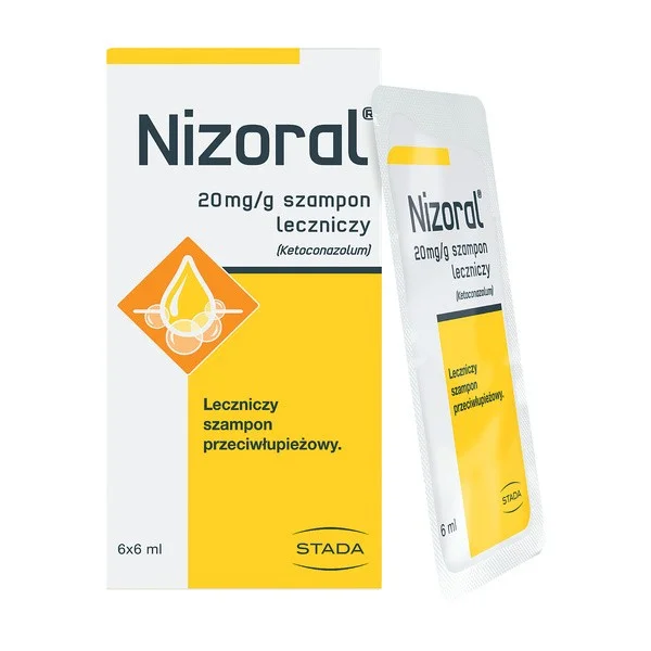 Nizoral 20 mg/g, szampon przeciwłupieżowy, 6 ml x 6 saszetek