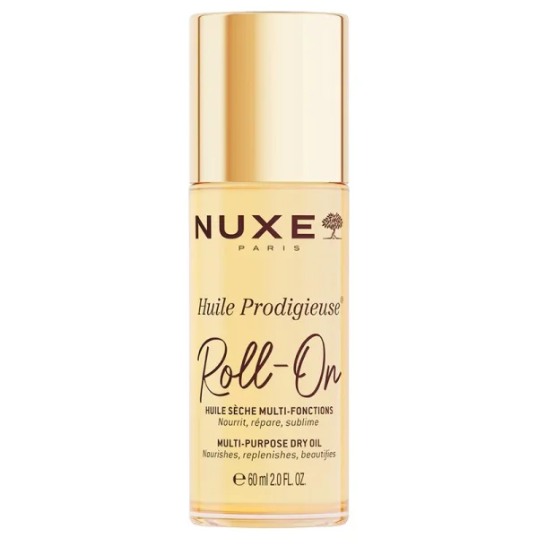 Nuxe Huile Prodigieuse, suchy olejek do pielęgnacji ciała, twarzy i włosów, roll-on, 60 ml