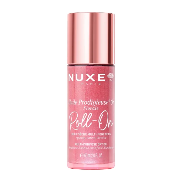 Nuxe Huile Prodigieuse Or Florale, suchy olejek ze złotymi drobinkami do ciała, twarzy i włosów, roll-on, 60 ml