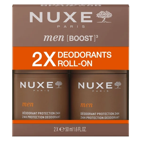 Zestaw Nuxe Men Boost, dezodorant 24H, roll-on, 2 x 50 ml
