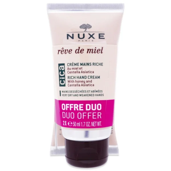 Zestaw Nuxe Rêve de miel Cica, krem do rąk i paznokci, 2 x 50 ml