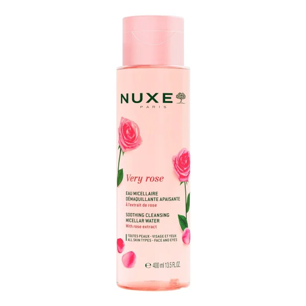 Nuxe Very Rose, łagodząca woda micelarna 3w1, 400 ml