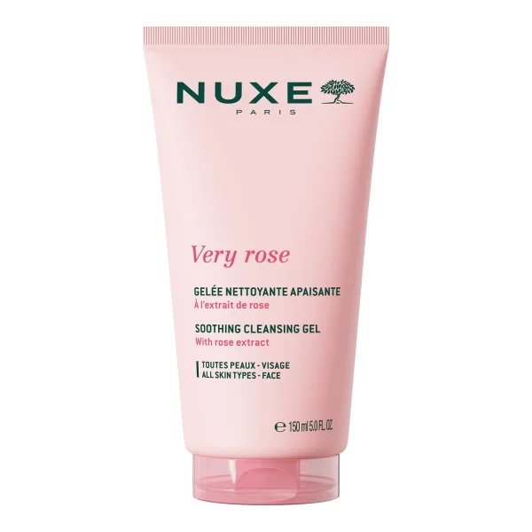 Nuxe Very Rose, łagodzący żel do mycia twarzy, 150 ml