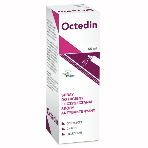 Octedin, spray do higieny i oczyszczania skóry, antybakteryjny, 50 ml