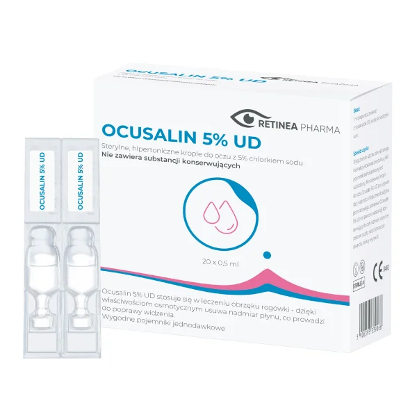 Ocusalin 5% UD, krople do oczu, 0,5 ml x 20 minimsów