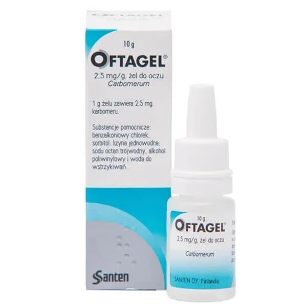 Oftagel 2,5 mg/g, żel do oczu, 10 g