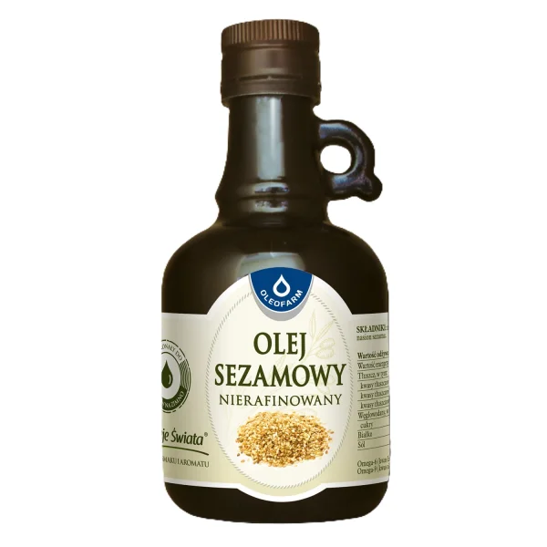 Oleje Świata, olej sezamowy, nierafinowany, 250 ml