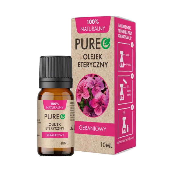 Pureo, olejek eteryczny geraniowy, 10 ml