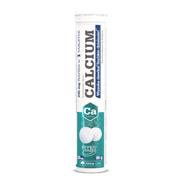 Olimp Calcium, smak cytrynowy, 20 tabletek musujących