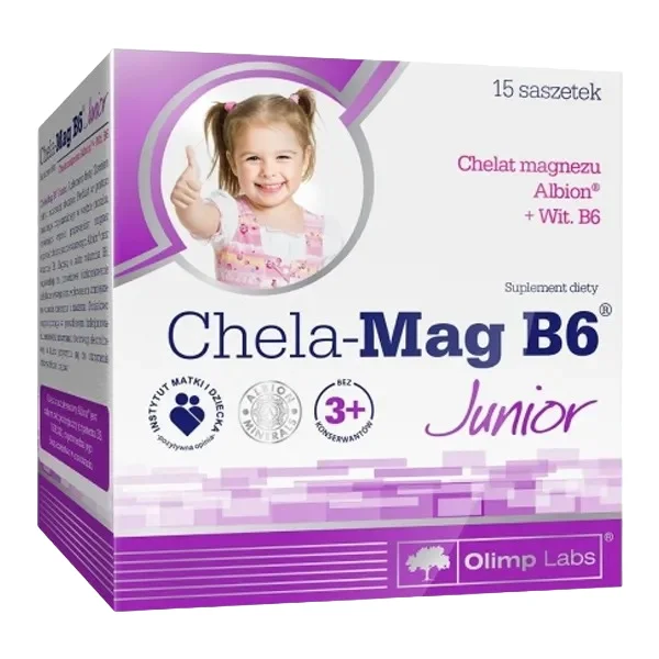 Olimp Chela-Mag B6 Junior, dla dzieci powyżej 3 lat, 5 g x 15 saszetek