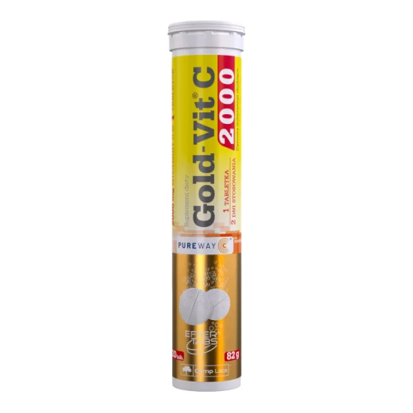 Olimp Gold-Vit C 2000, smak pomarańczowy, 20 tabletek musujących