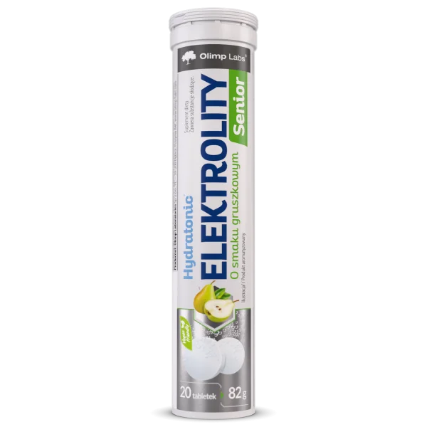 Olimp Hydratonic Elektrolity Senior, smak gruszkowy, 20 tabletek musujących