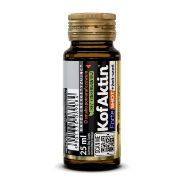 Olimp KofAktin forte shot+żeń-szeń, smak pomarańczowy, 25 ml