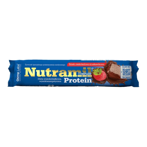 Olimp Nutramil Complex Protein, baton, smak czekoladowo-truskawkowy, 60 g