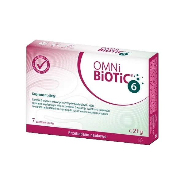 Omni Biotic 6, probiotyk, saszetki, 7 sztuk