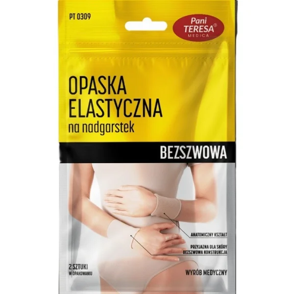 Pani Teresa, opaska elastyczna stawu nadgarstkowego PT 0309, czarna, rozmiar M , 1 sztuka