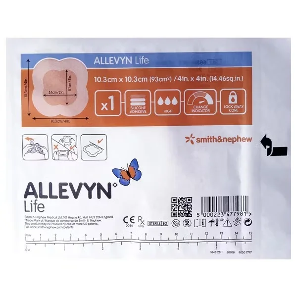 Allevyn Life, 10,3 cm x 10,3 cm, 1 opatrunek