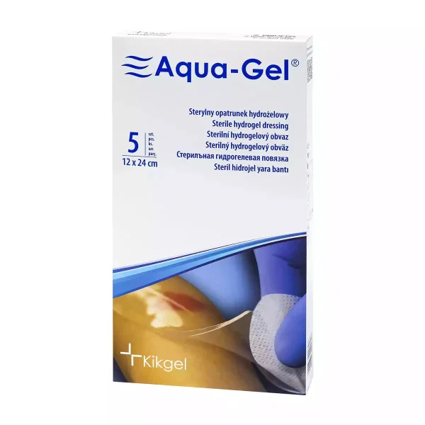 Aqua-Gel, opatrunek hydrożelowy 12 x 24 cm, 1 sztuka