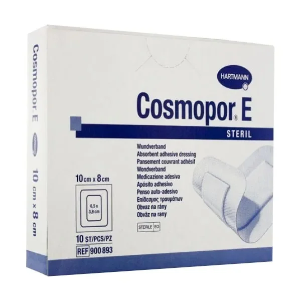 Cosmopor E, opatrunek na rany pooperacyjne, jałowy, 10 cm x 8 cm, 25 sztuk