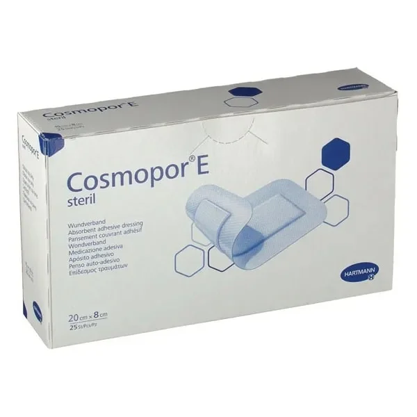 Cosmopor E, opatrunek na rany pooperacyjne, jałowy, 20 cm x 8 cm, 25 sztuk