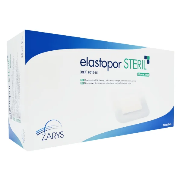 Elastopor Steril, opatrunek jałowy 10 x 20 cm, 25 sztuk
