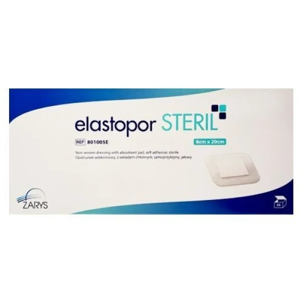 Elastopor Steril, opatrunek jałowy 8 x 20 cm, 30 sztuk