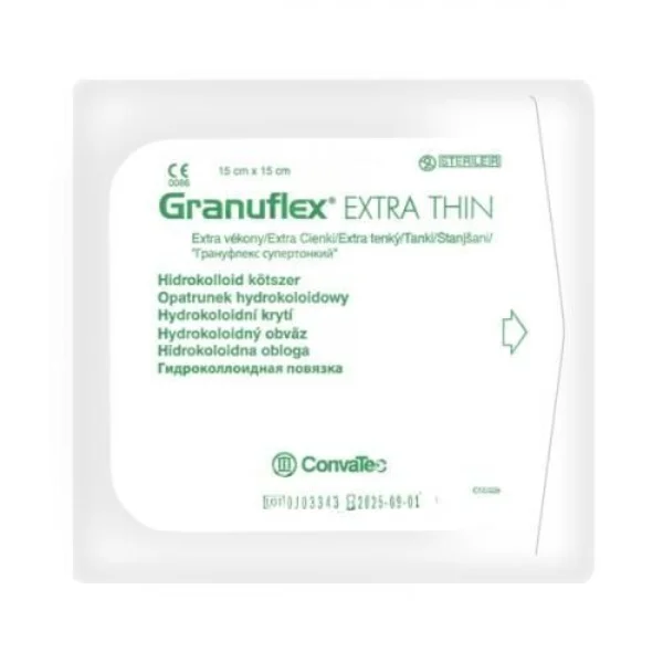 Opatrunek GRANUFLEX Extra Thin, hydrokoloidowy, 15 cm x 15 cm, 1 sztuka
