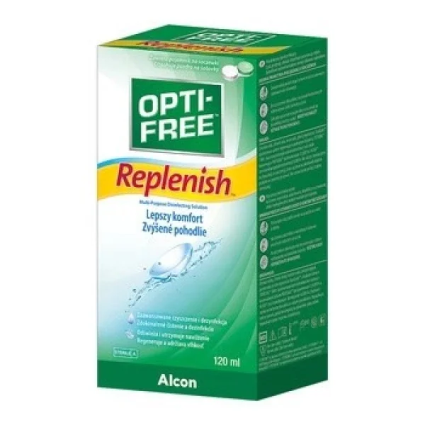 Opti-Free Replenish, płyn do soczewek, 120 ml